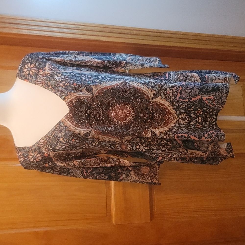 World Unity 3/4 Length Sleeves Bohemian Shirt